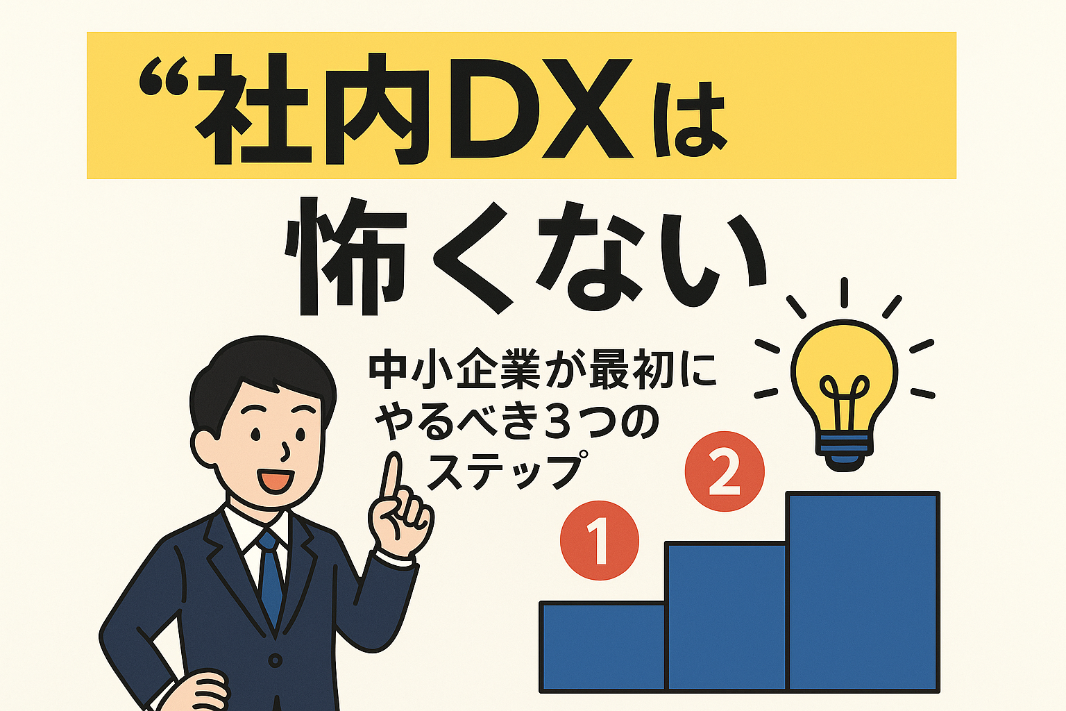 “社内DX”は怖くない――中小企業が最初にやるべき3つのステップ