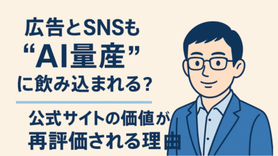 広告とSNSも“AI量産”に飲み込まれる？――公式サイトの価値が再評価される理由