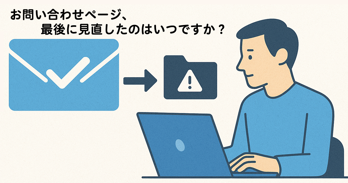 お問い合わせページ、最後に見直したのはいつですか？