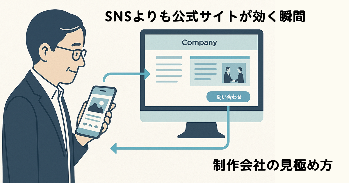 SNSよりも“公式サイト”が効く瞬間――任せるべき制作会社の見極め方まで