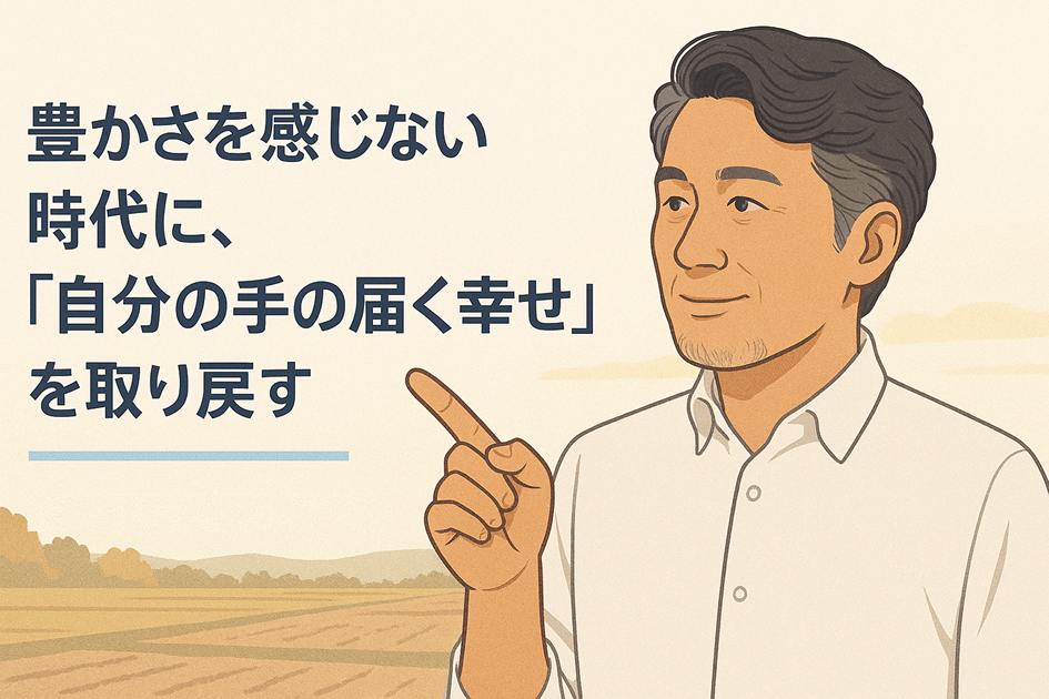 豊かさを感じない時代に、“自分の手の届く幸せ”を取り戻す