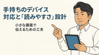 手持ちのデバイス対応と“読みやすさ”設計――小さな画面で伝えるための工夫
