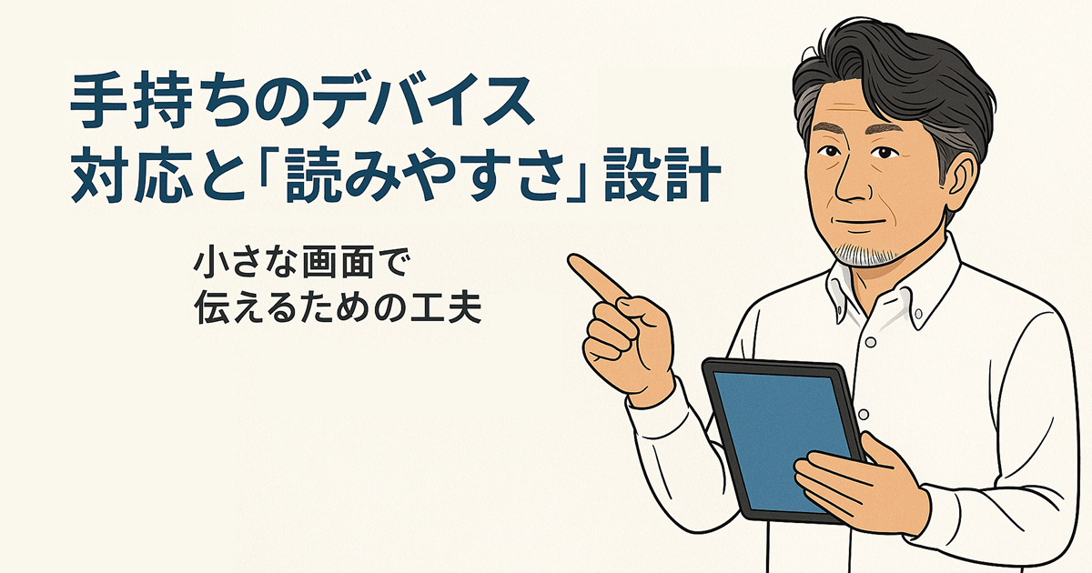 手持ちのデバイス対応と“読みやすさ”設計――小さな画面で伝えるための工夫