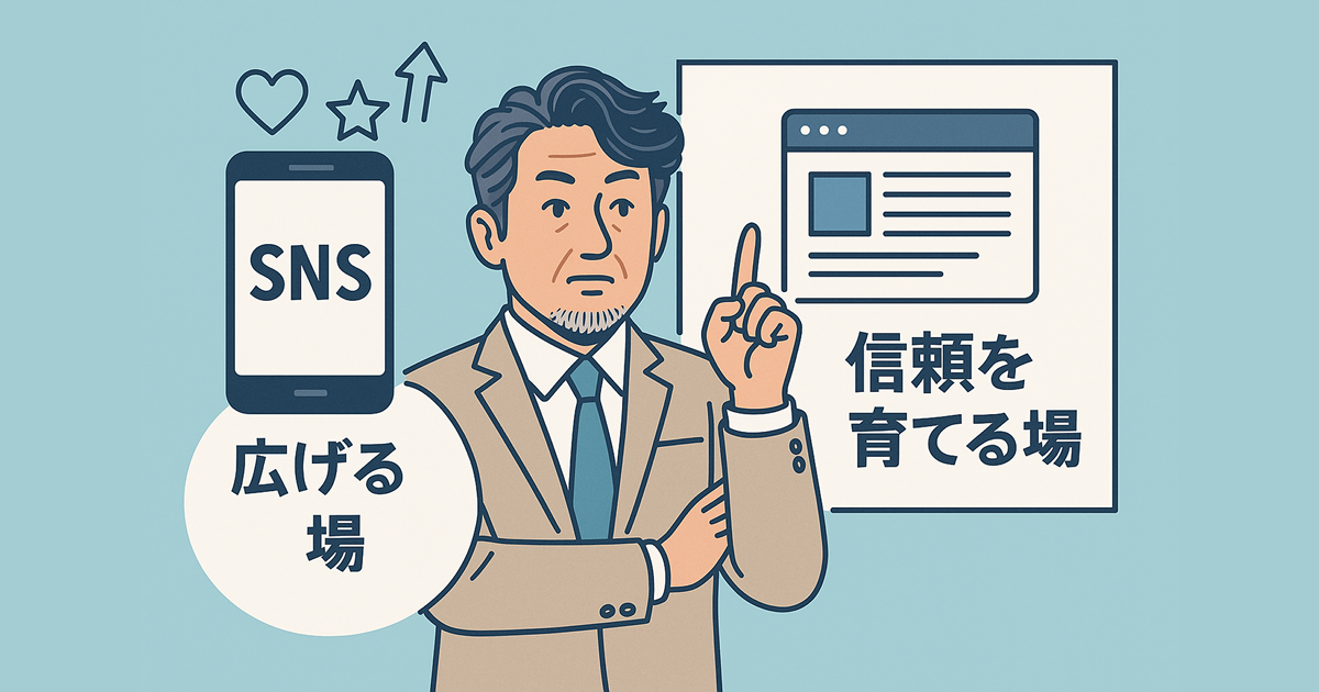 SNSとWebサイトの役割分担 ― 「広げる場」と「信頼を育てる場」を明確にする