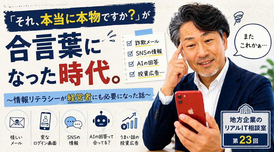 地方企業のリアルIT相談室 第23回