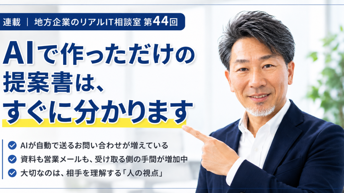 連載｜地方企業のリアルIT相談室 第44回
